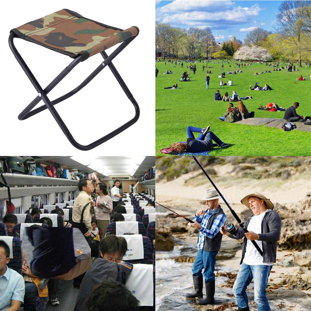 Seat Ogrodowy Krzesło Płótno Składane Kemping Stołek, Składany Kemping Stołek, Przenośne Krzesło Siedzenie z Carry Stołek Lekki Grill Składany stołek Zewnętrzny Camp Turystyka Piknik Siedzenia Krzesło