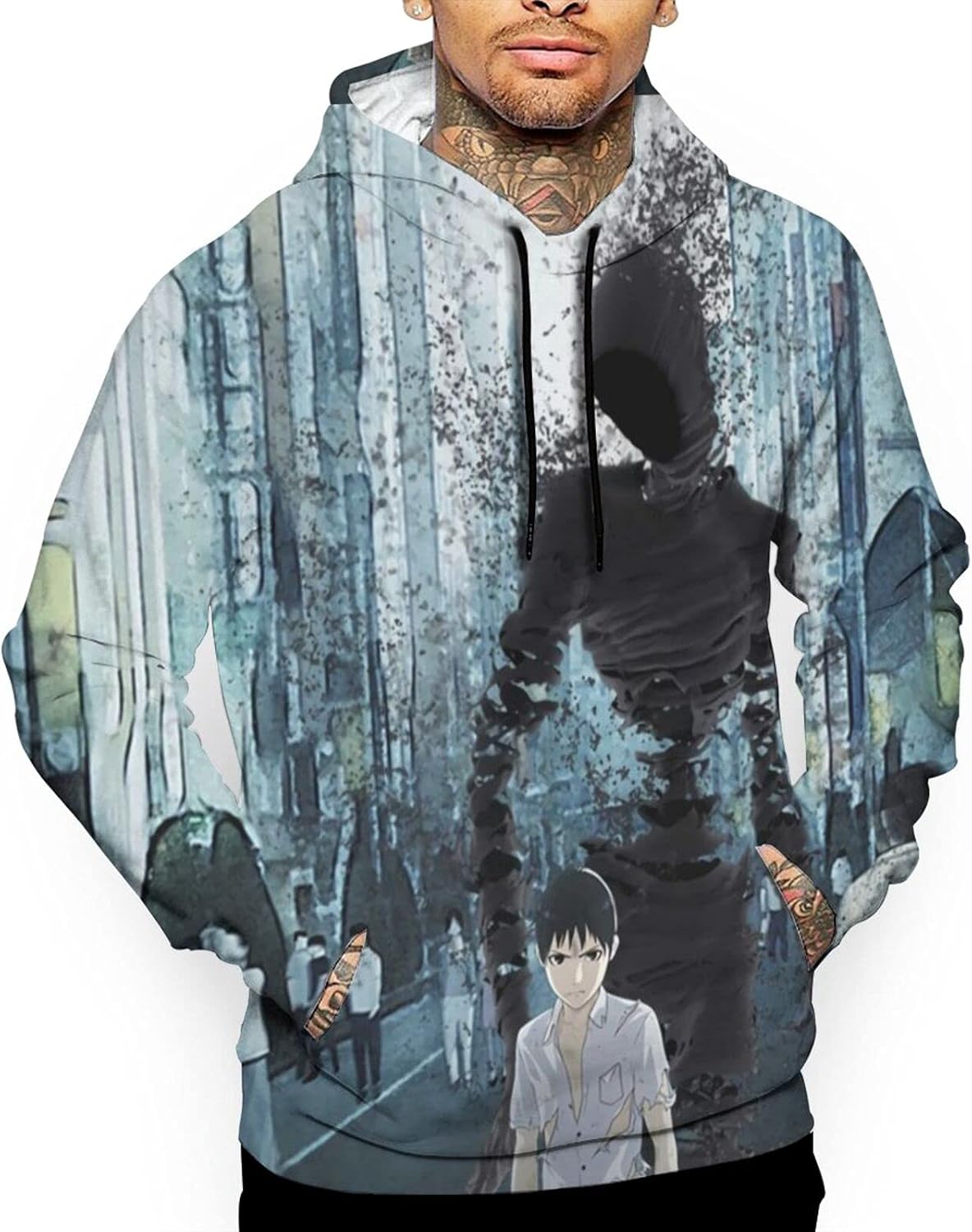 Hoodies Men Funny Hoodie Sweatshirt Print Hooded Sweatshirt Long Sleeve