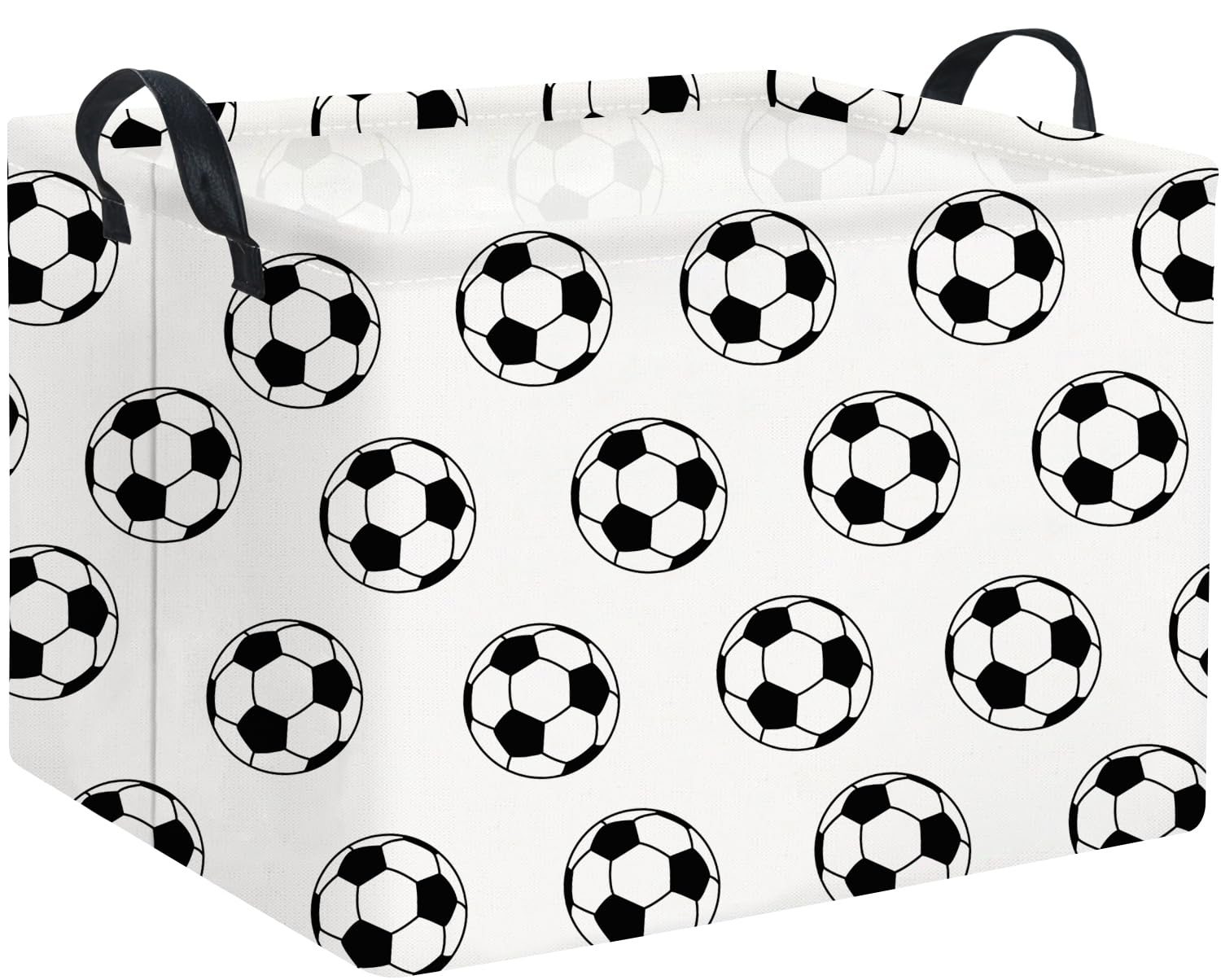 Rectangular Soccer Basket Kids Baby Storage Basket Cute Kids Toy Storage Bin Organizer Shelf Book Room Decor(Soccers)