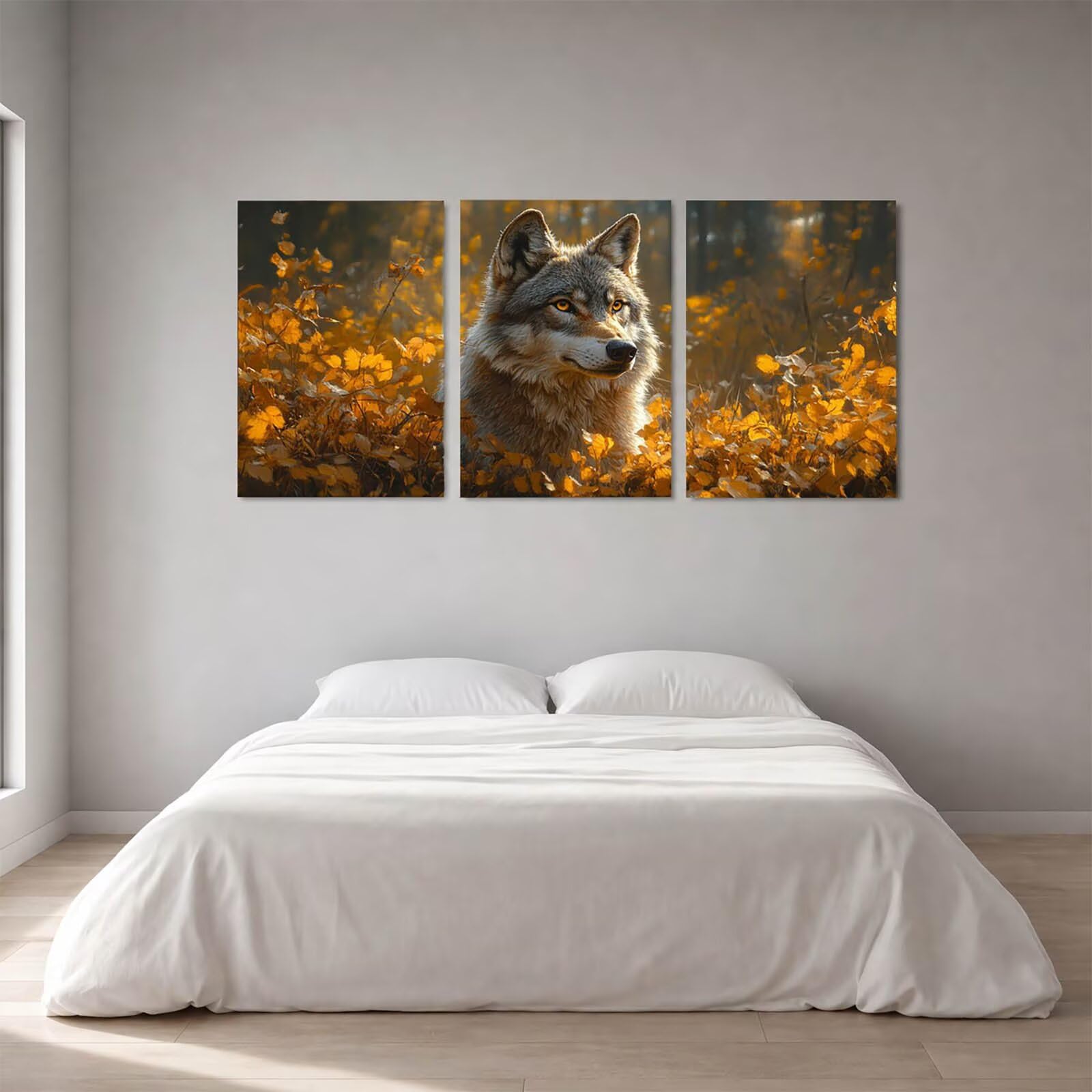 HXZH-6197 zestaw artystycznych diamentowych wilków dla dorosłych, jesienny obraz diamentowy, kryształowy zestaw do haftu krzyżykowego, 80 x 50 cm x 50 cm x 30 cm, do malowania po numerach, dla