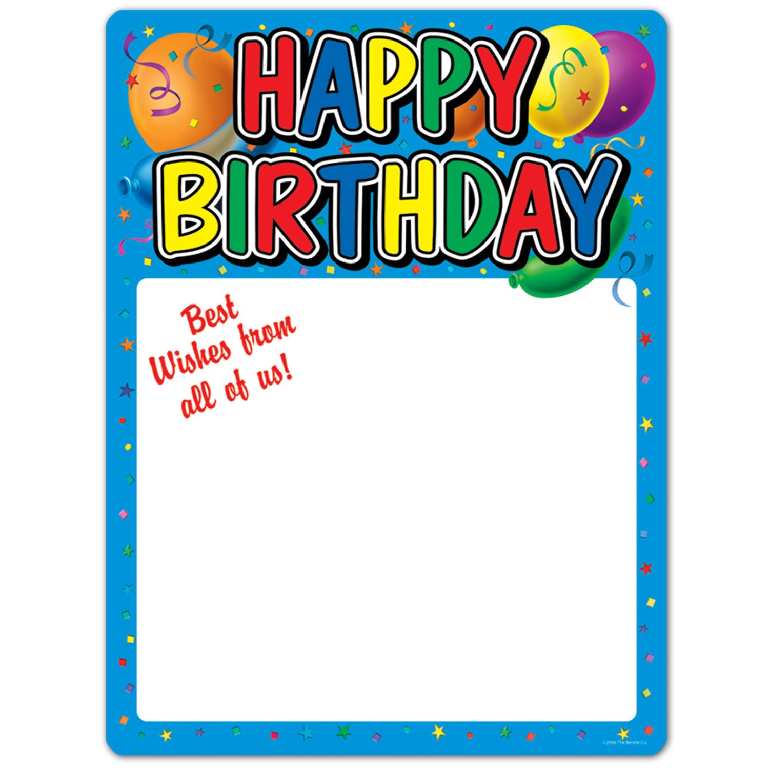 Beistle 55371 Happy Birthday Partygraph, 23 pulgadas por 18 pulgadas