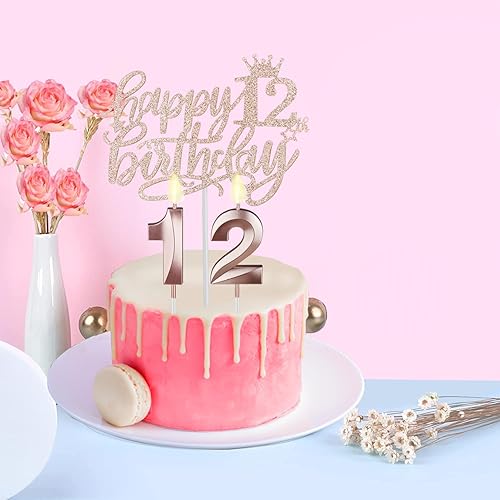 Miniatura 231 de Decoraciones de cumpleaños de 3 años para niñas; banda, corona/tiara, velas y adorno para pastel de cumpleaños de 3 años; regalos y decoraciones