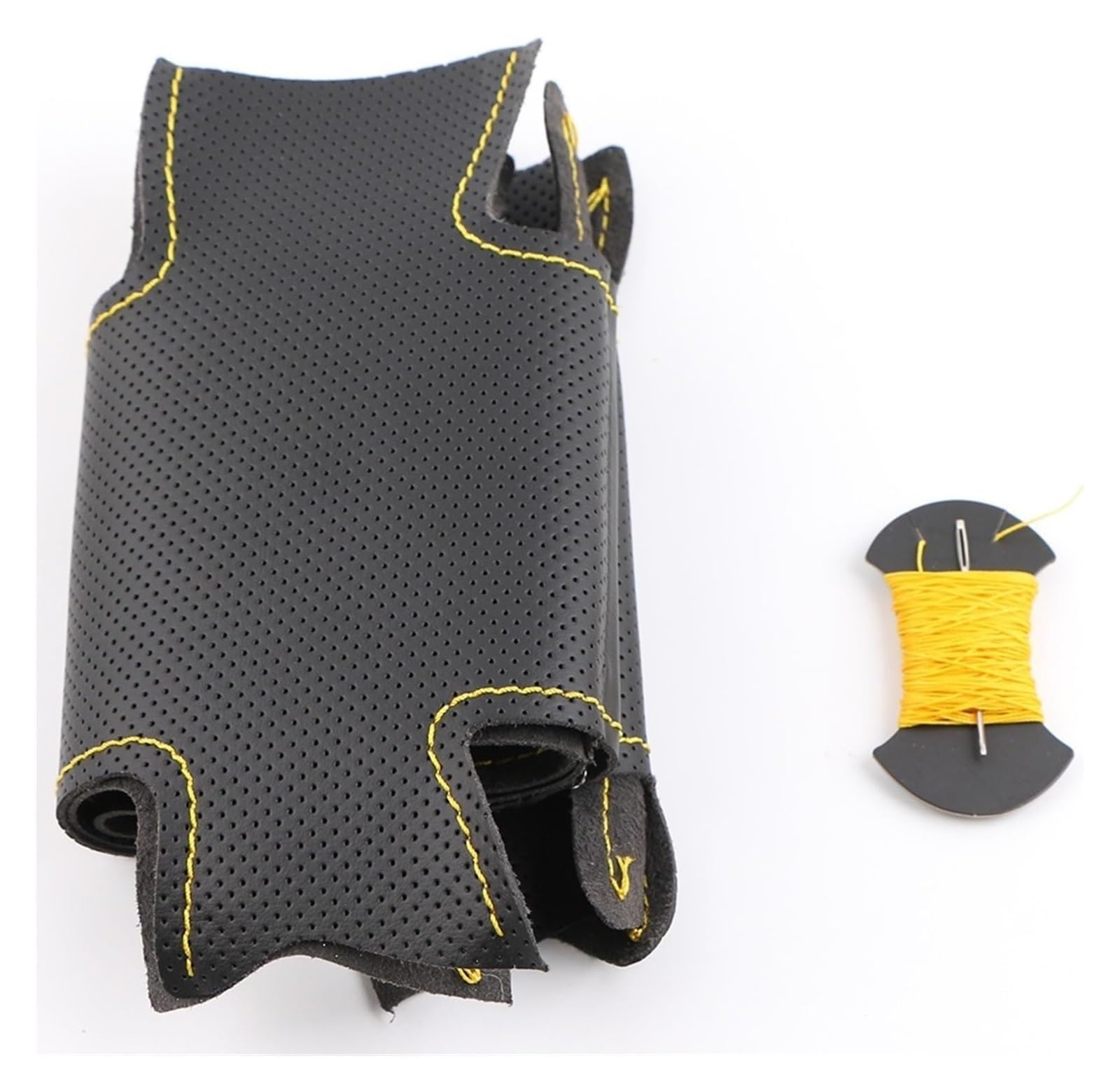 para Nissan para Almera para XTrail para Primera para Terrano para Pathfinder para Paladin Funda para Volante De Coche Automotriz Funda para Volante(Yellow Thread)