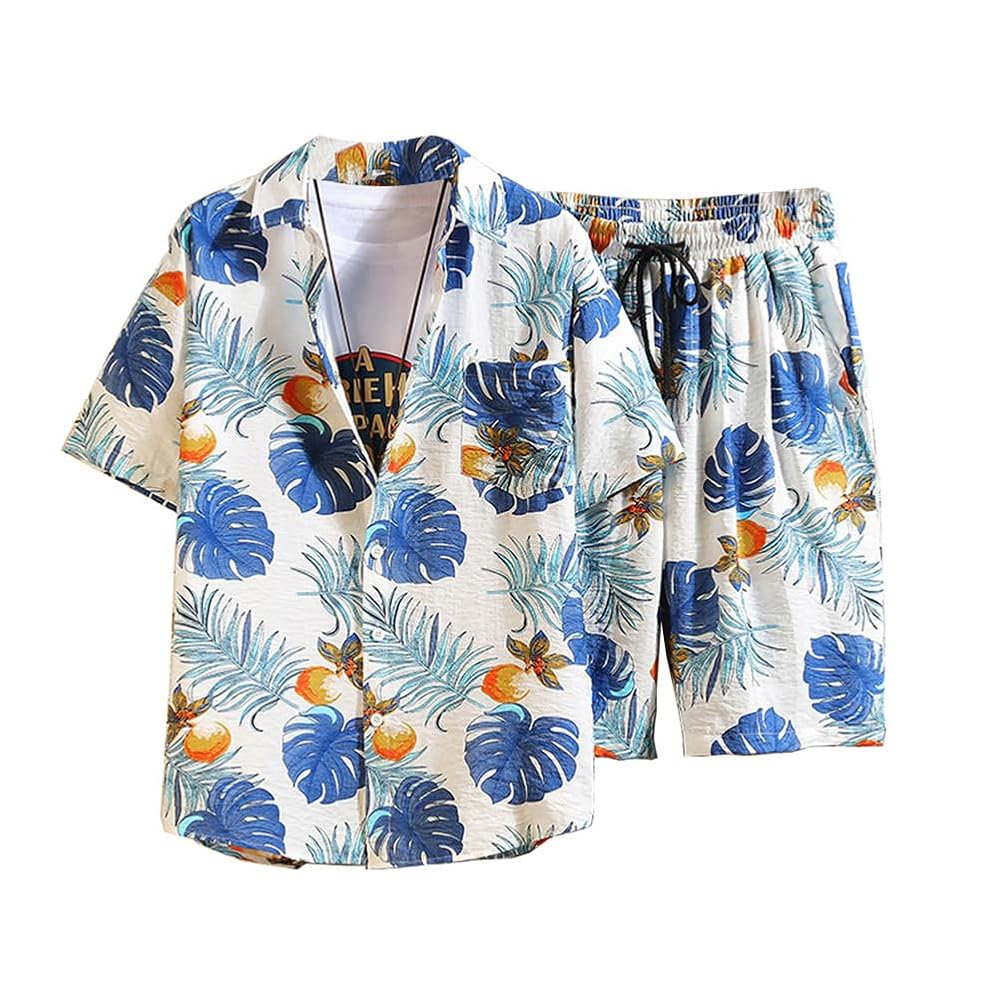 【新品】PALMS&CO 上下セット　半袖シャツ&ジラフ柄ショートパンツ 新品】PALMS&CO 半袖シャツ&ジラフ柄ショートパンツ PALMS&CO