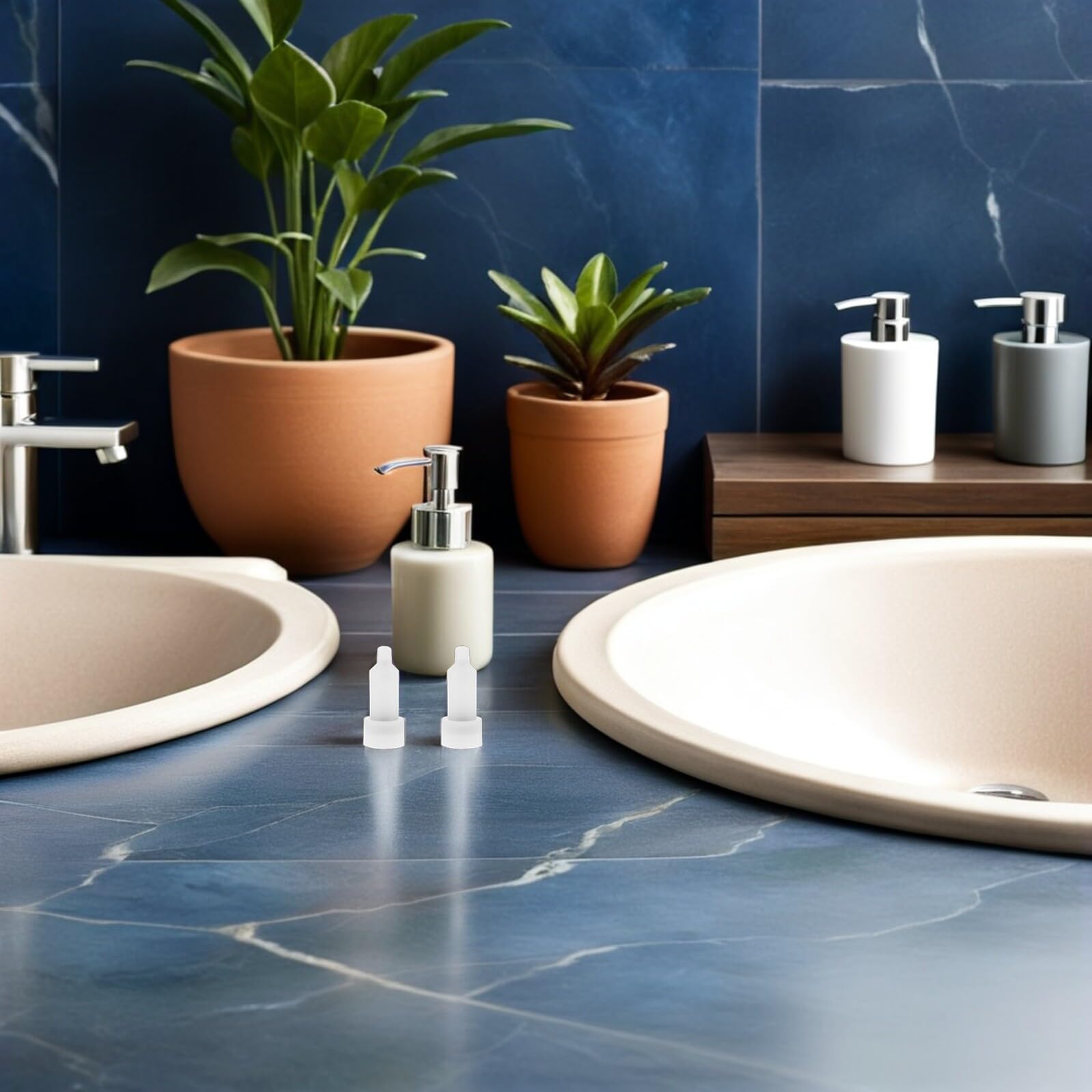 POPETPOP Pompa di Ricambio per Dispenser di Detergente Plastica, Testa Pompa per Bagno e Cucina, 4 Pezzi, Compatibile con Flaconi per Lozione e Shampoo, per Uso Domestico e Alberghiero
