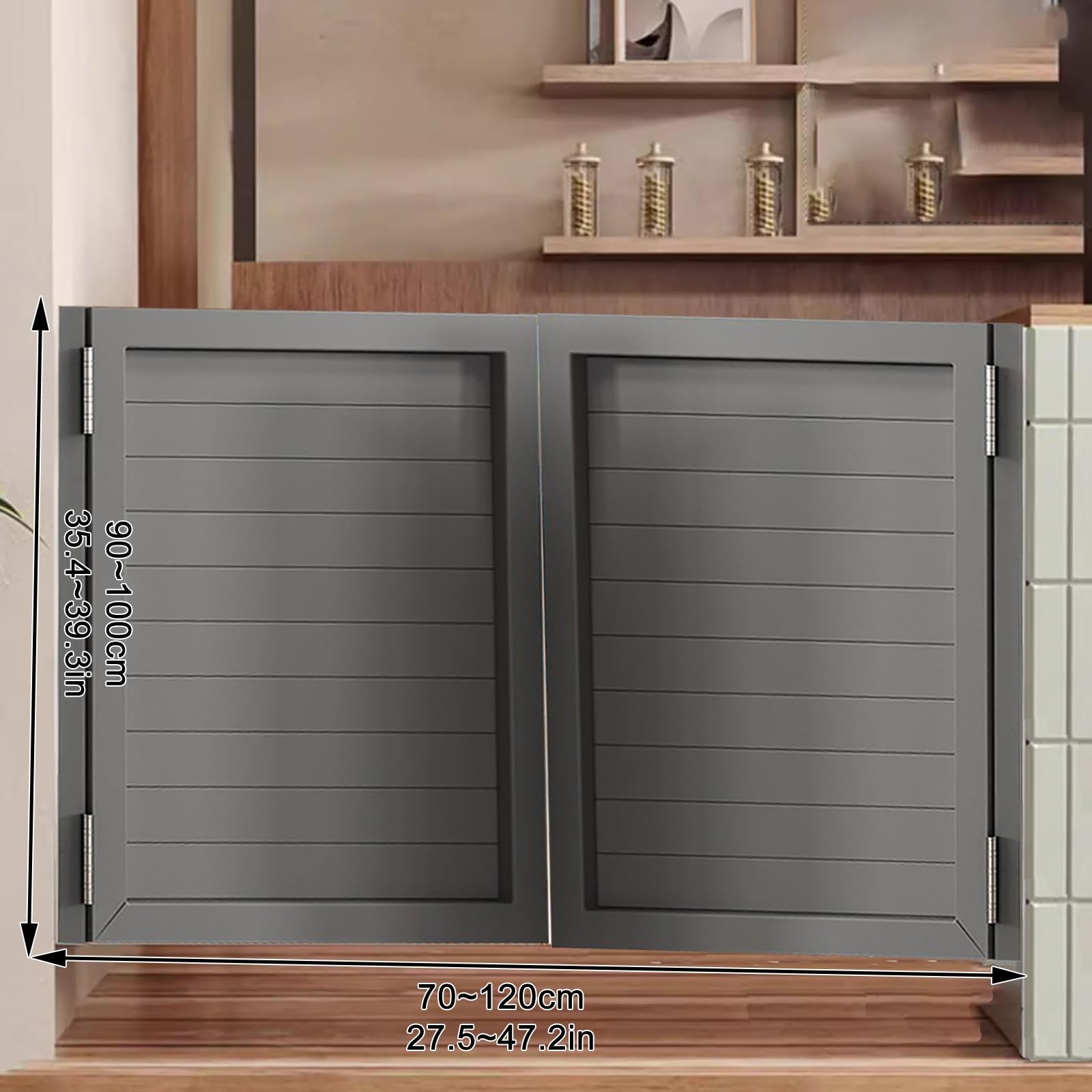 Porta A Mezza Vita Caffè Bar Saloon Door Con Cerniere Porta Saloon Legno Cucina Ristorante Partizione, Per Cucina, Negozio, Divisorio D'ingresso, Pub, Finitura Verniciata(120x90cm/47.2x35.4in)