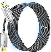 真8K 光ファイバー HDMI 2.1ケーブル 30M HDMI ケーブル 48Gbps 超高速伝送 信号無損失 長距離配線 8K@60Hz/4K@120Hz 7680*4320の下位互換性 48Gbps 8K@60Hz 4K@120Hz 超高速伝送(30m)