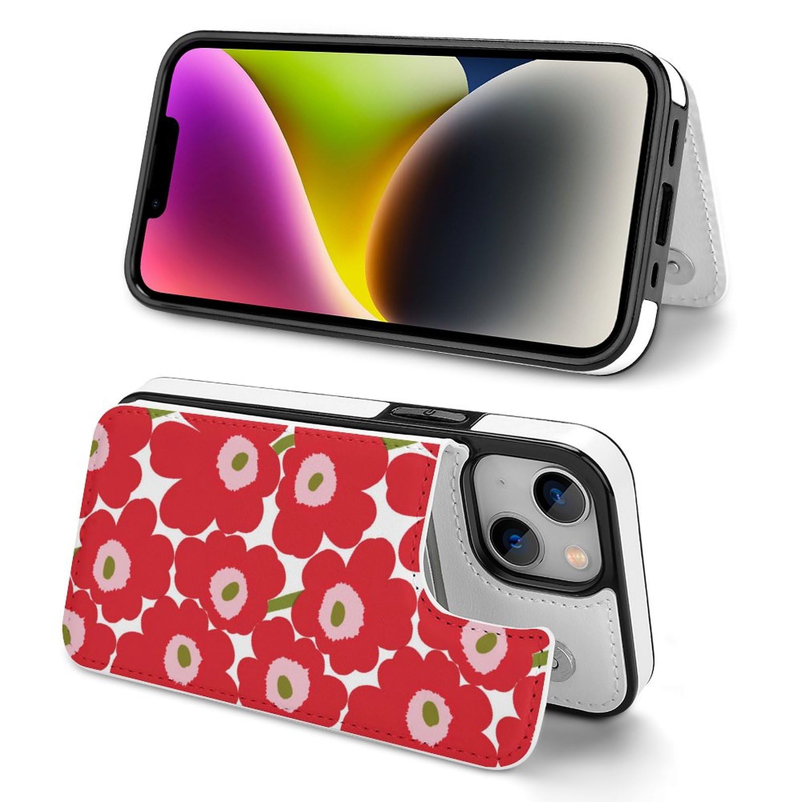 Amazon.co.jp: iPhone 16ケース 手帳型 マリメッコ 花柄 iPhone 16用