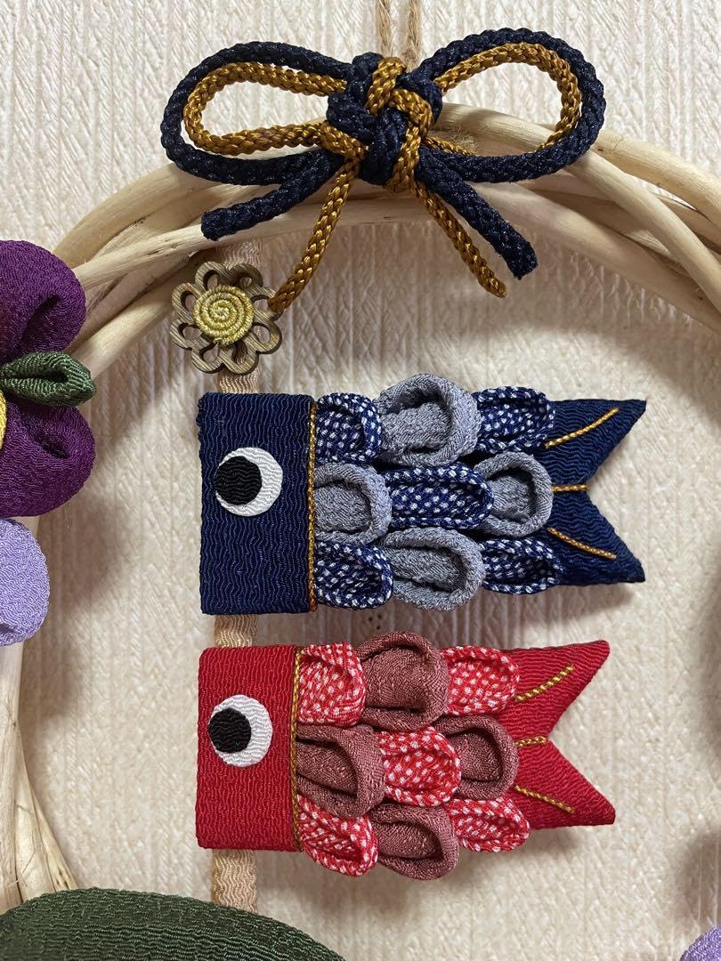Amazon | こいのぼりリース つまみ細工 ハンドメイド 鯉のぼり 花菖蒲
