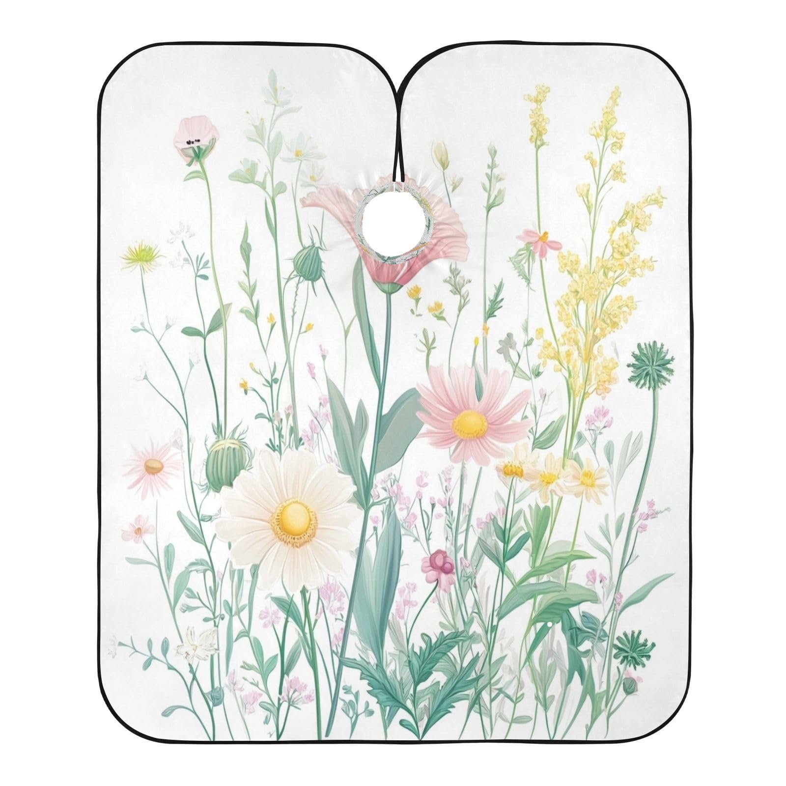 Kigai Hair Cutting Cape for Men & Women Wildflowers Poppy Waterproof Barber Cape Professional Hairdressing Salon Styling Cape with Adjustable Closure Snap