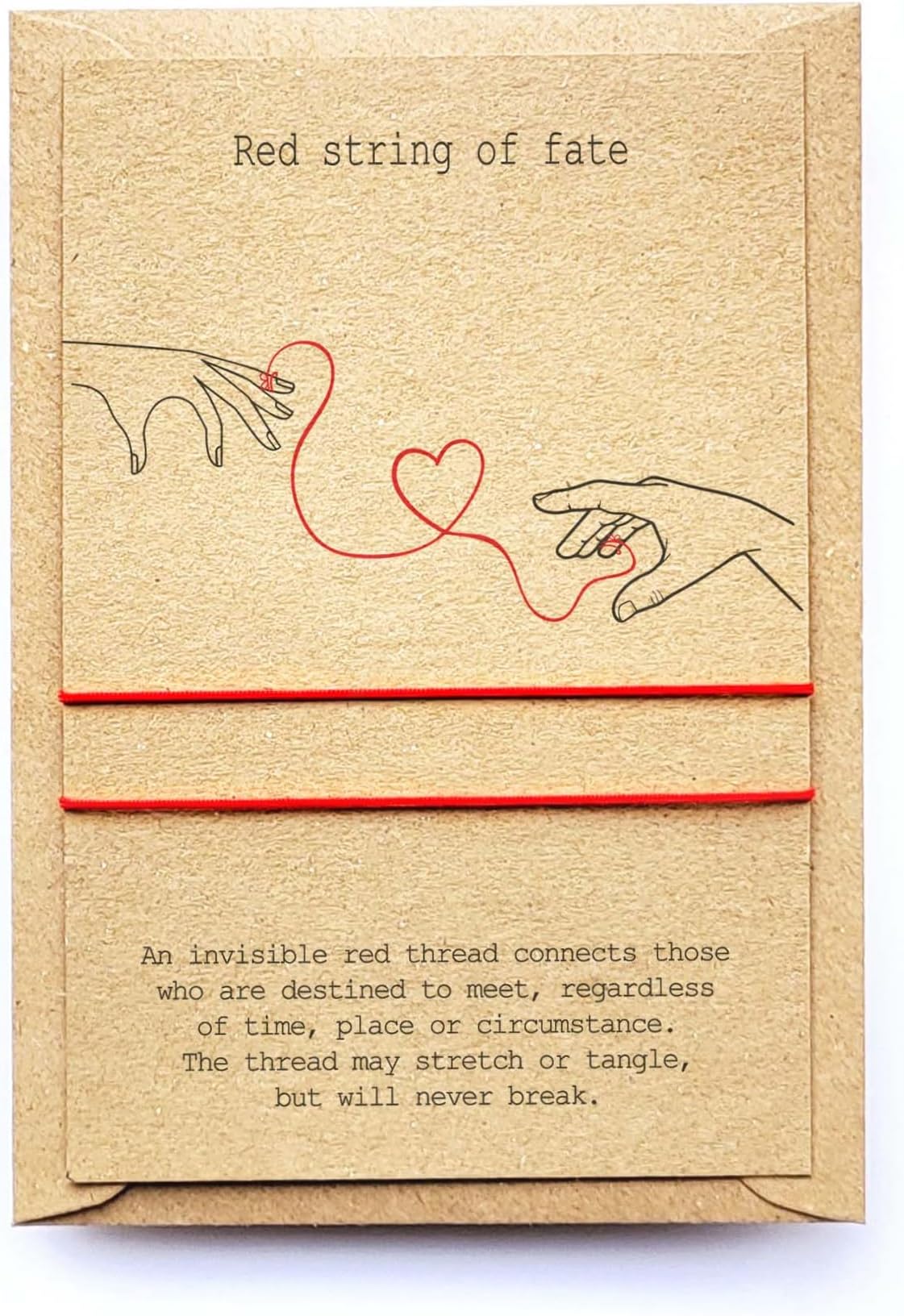 2 Pcs Red String of Fate Bracelet, Couples Bracelet, Anniversary Gift, His & Her Bracelet, Red String of Fate