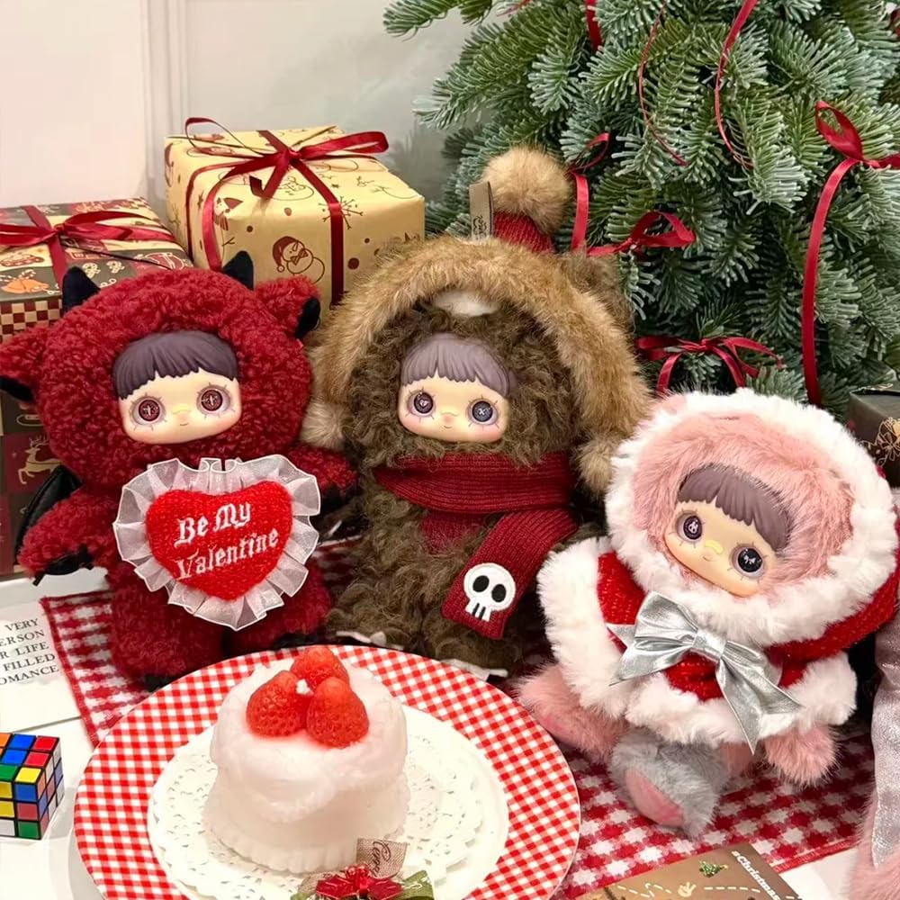 Maymei Winter Weirdness Series Vinyl Plush Blind Box 1PC(1 of 7 Possible Styles) Cute Figures Collectible Toys Birthday Gifts (1Pcs Blind Box)