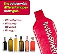 Vista 7 de Liquid Spectrum Bottle Shield - Bolsa de viaje reutilizable con protector de vino (paquete de 3) – Traje de envoltura acolchada de burbujas – Funda