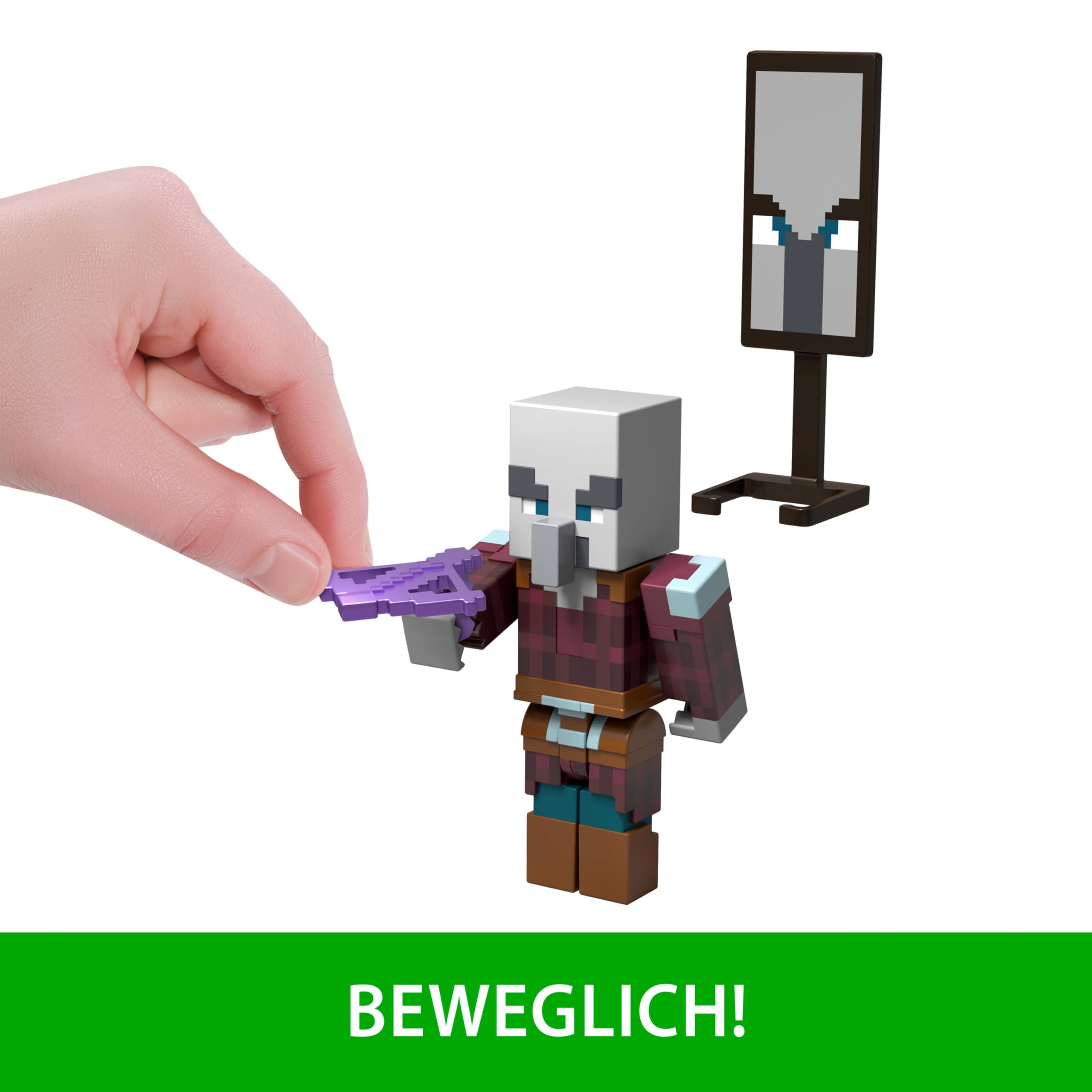 Mattel Minecraft Dorfüberfall-Set mit 3 Figuren und Zubehör | 8,3 cm großes Sammelset enthält Steve, für Videospielspieler & Kids (Amazon Exclusive)