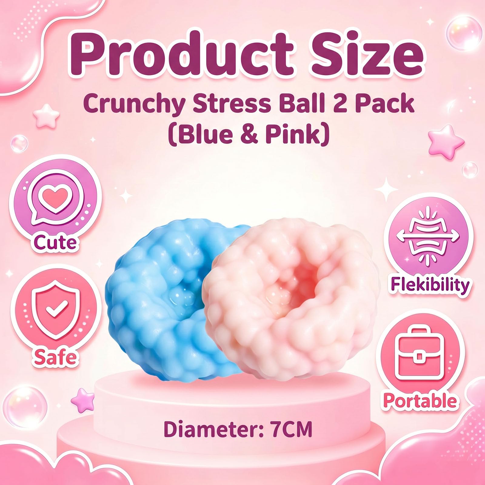 Crunchy Stress Balls - Sensory Toys for Stress Relief -4