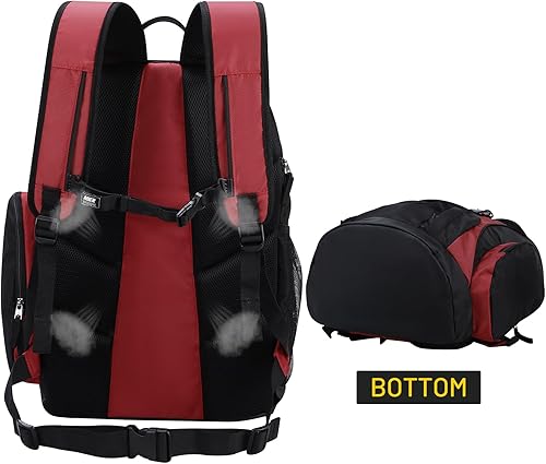 Miniatura 4 de MIER Mochila de baloncesto grande para hombres y mujeres con compartimento para laptop, fútbol, voleibol, gimnasio, viajes, 40 litros