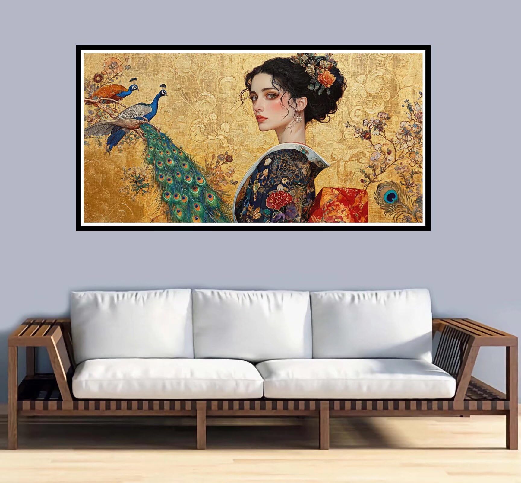 Grande Dipingere con i Numeri 60x120cm Dipingere con i Numeri Adulti Donna Paint by Numbers Hobby Creativi Adulti e Principianti fai da te Kit Completo Craftoria,Decorazioni Casa Regalo Pavone-y1278