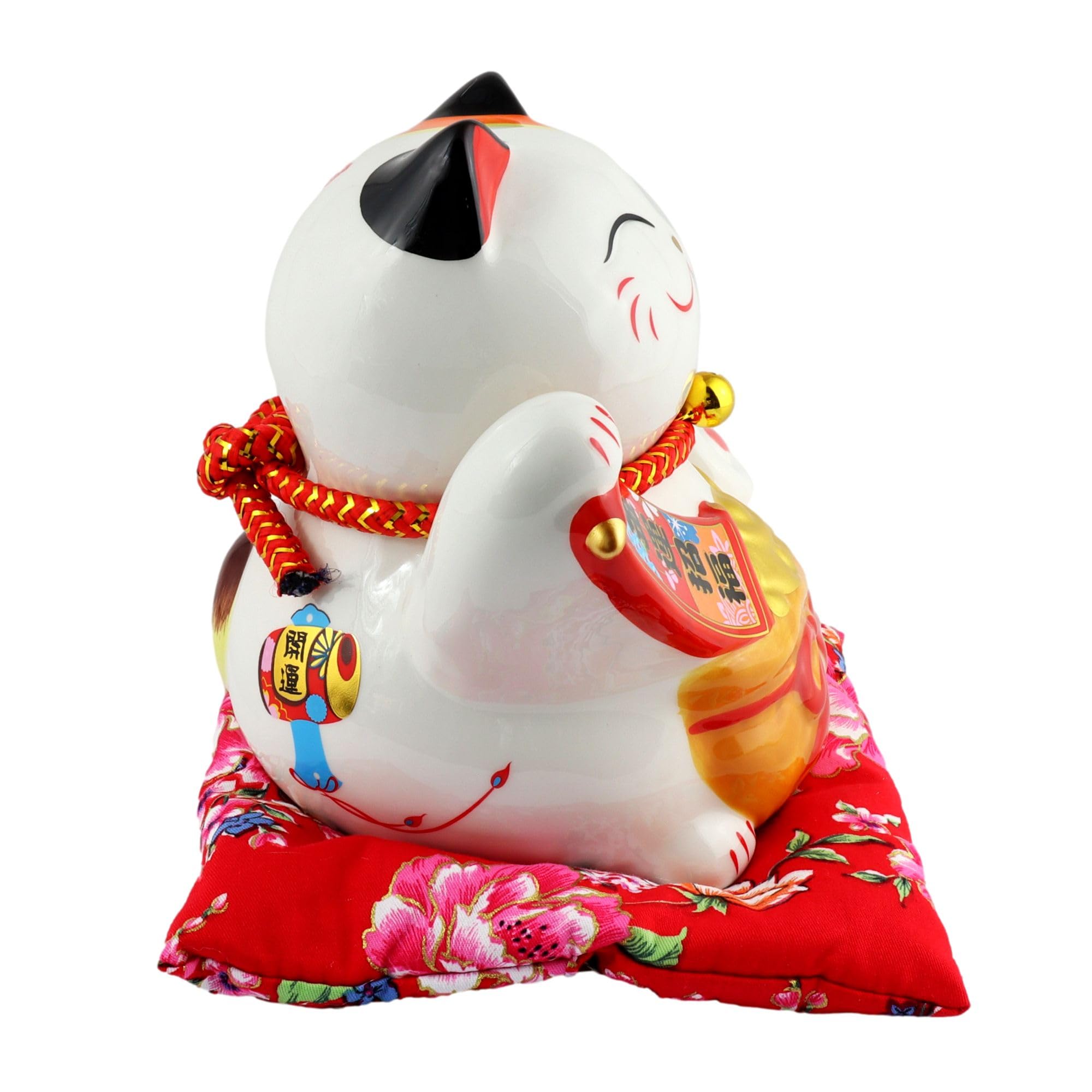 Freak Scene Agitando Gato Chino - Porcelana 15,5 cm Blanco - Maneki Neko 01