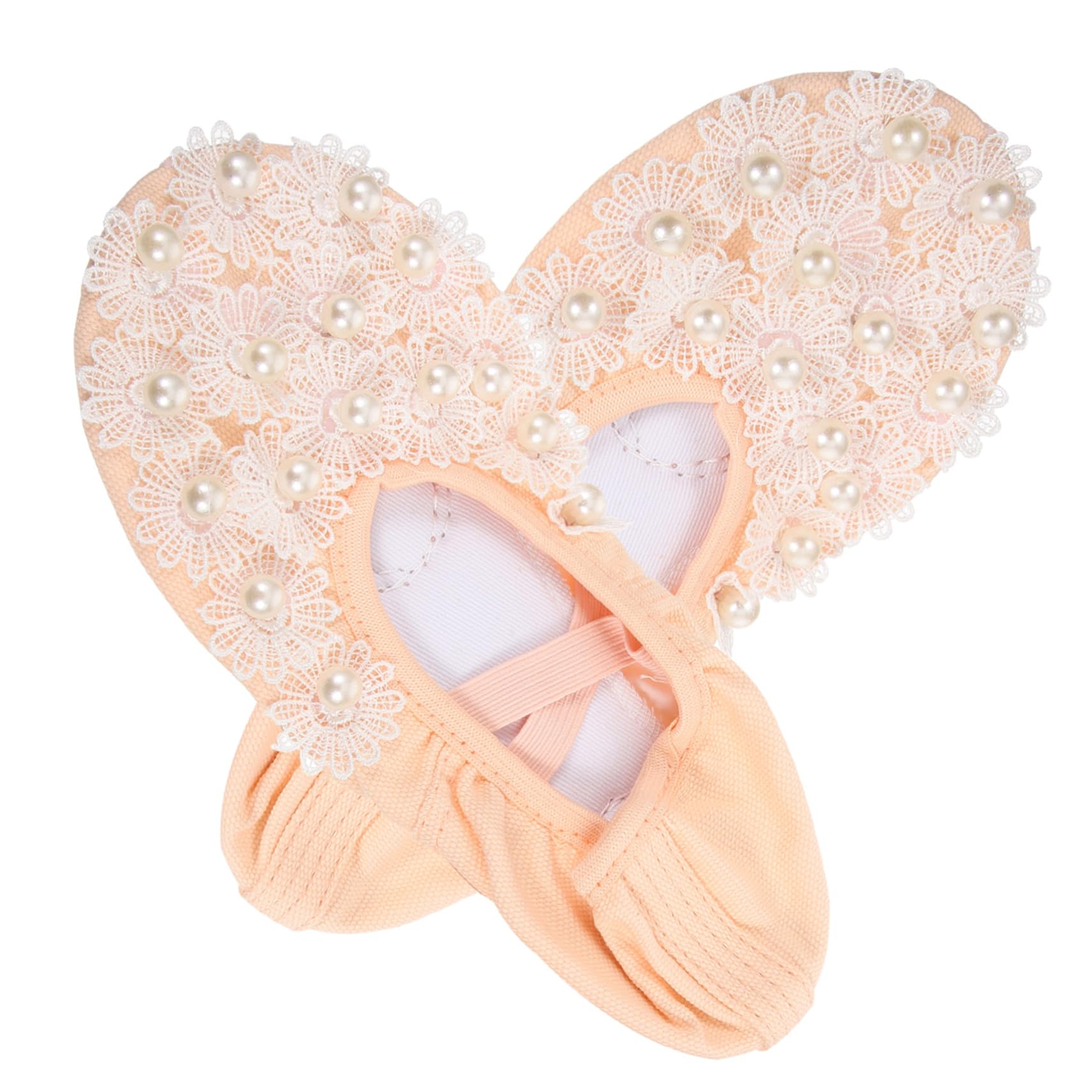 Happyyami Girls Ballet Practice Shoes Non-Slip Canvas Ballet Shoes Toddler Ballet Flats Comfortable Soft Insoles