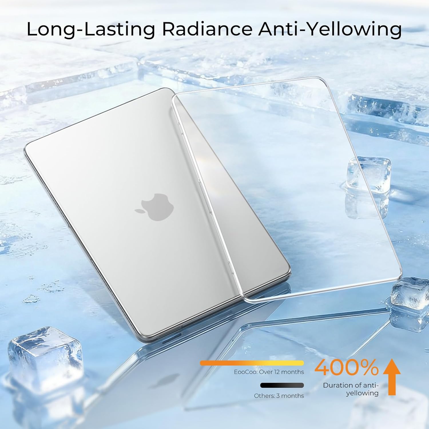 EooCoo for MacBook Neo Case 13 inch 2026 Model A3404 with A18 Pro Chip, Scratch Resistant Protective Hard Shell Case & Keyboard Cover & Screen Film & Type C, Crystal Clear