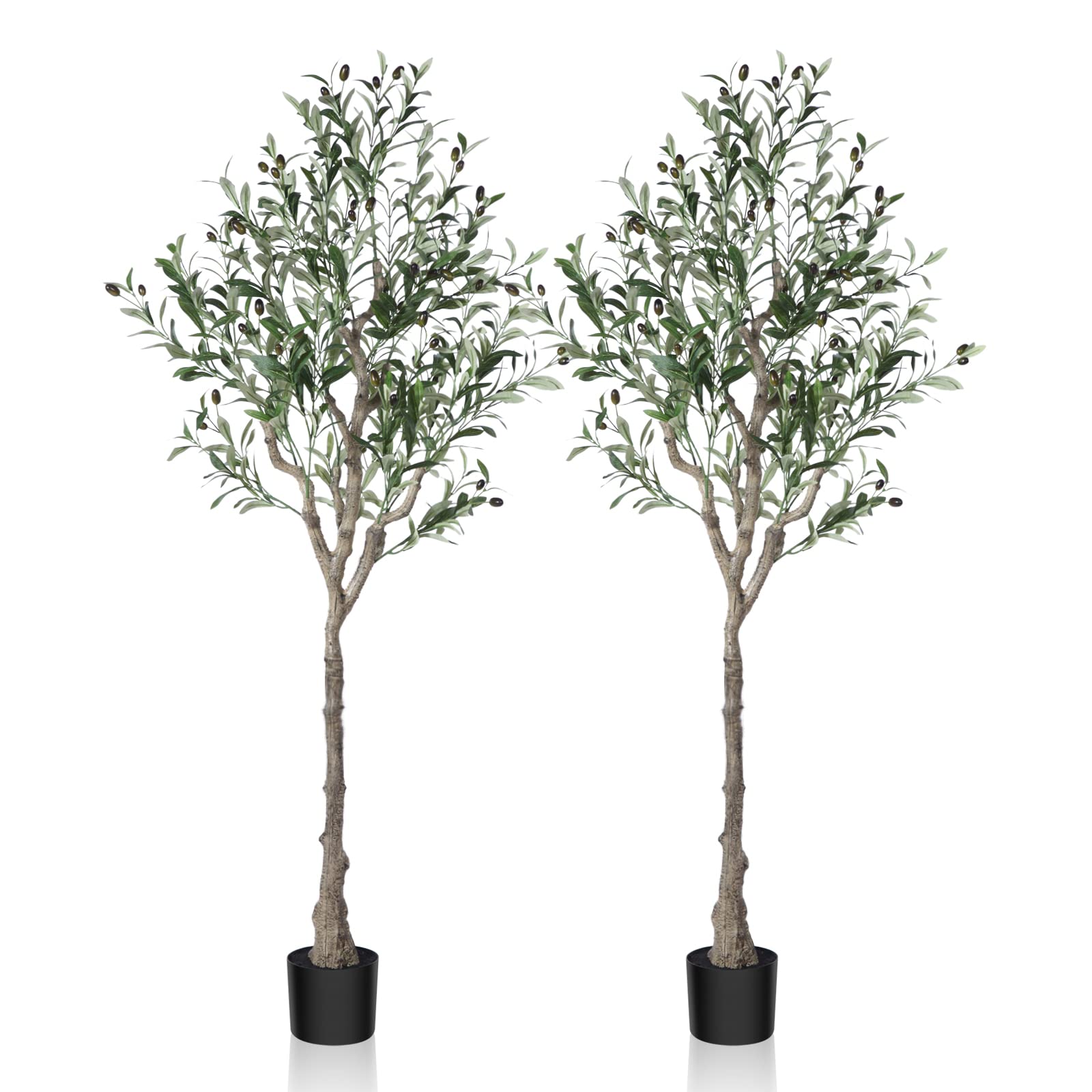 OAKRED Artificial Olive Tree,5FT Tall Fake Plant Faux Olive Plants for