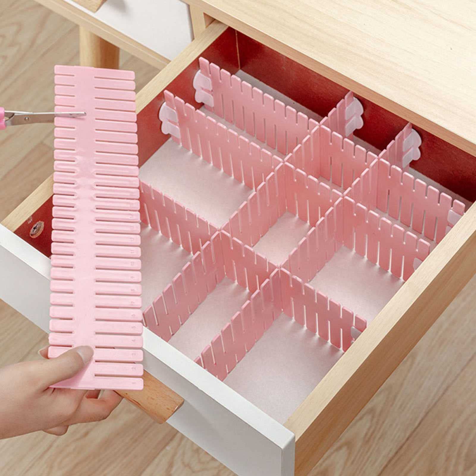 30 Paquete de plástico plástico plástico Dibujospedores de cajones 47 cm, Organizador de Almacenamiento de espesos, for Ropa Interior Ropa Bufandas Corbatas Calcetines, Puede ser Ajustable