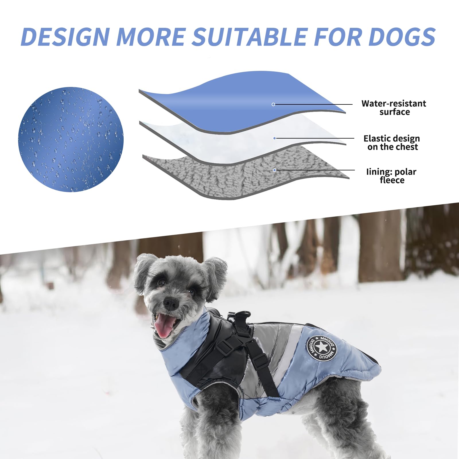 Cappottino Cane: Cappottini per Cani Piccola taglia Impermeabile Giubbotto - Cappotto Cane con Pettorina Adatto Invernale
