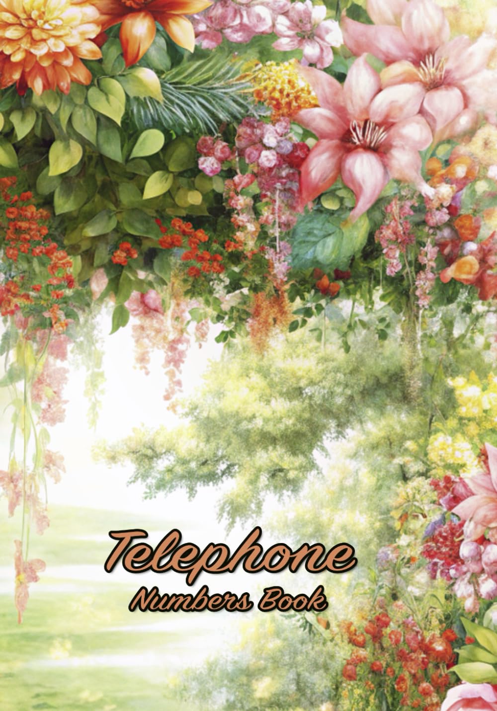 Telephone Numbers Book: Large Print Telephone Book For Seniors : Blank Telephone Book A-Z Alphabet Index : Records Phone Number Home, Office, Mobile Phone : Telephone Book No Addresses