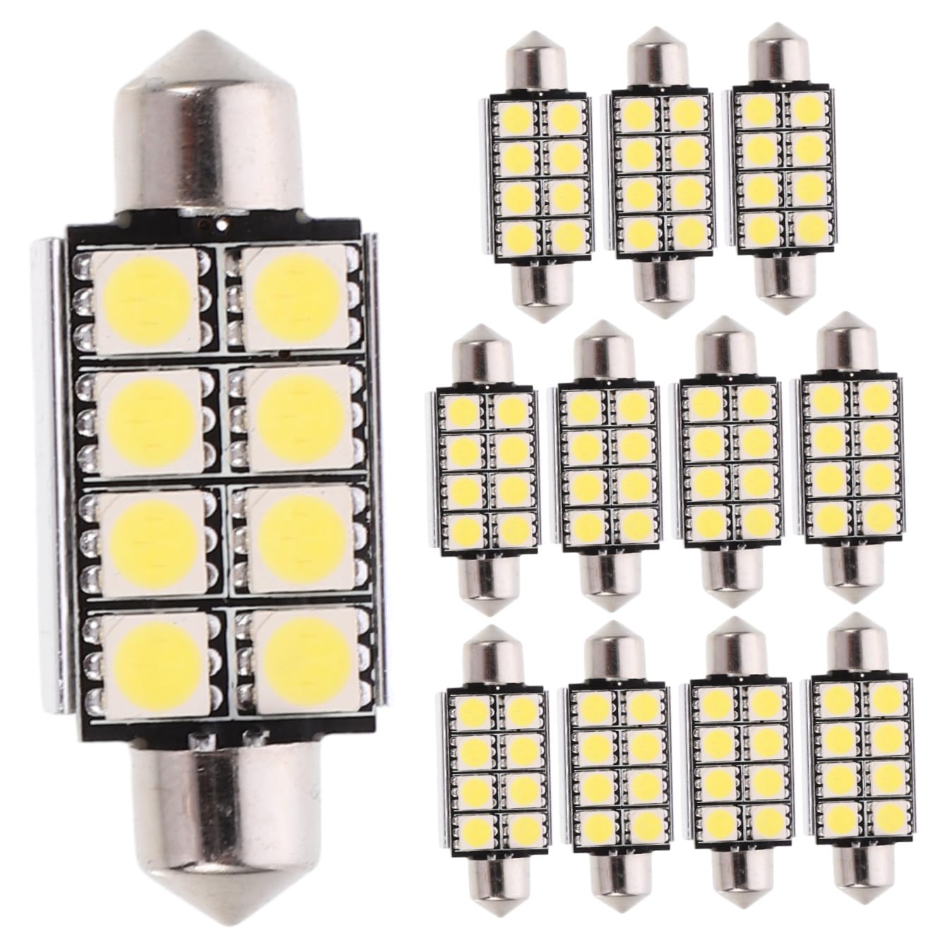 SOLUSTRE 24pezzi Luce Led Dome Per Auto Lampadine Interni Per Illuminazione Strumentazione e Bagagliaio Basso Consumo Energetico Compatibili