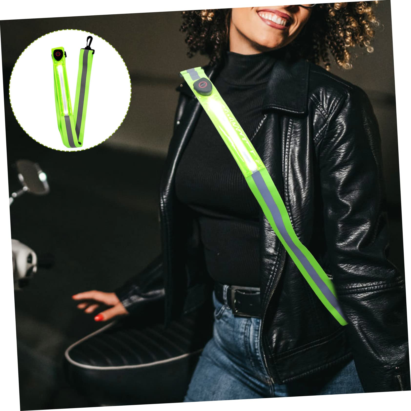 Ceinture de Réfléchissante Réglable avec Bande pour Course Cyclisme