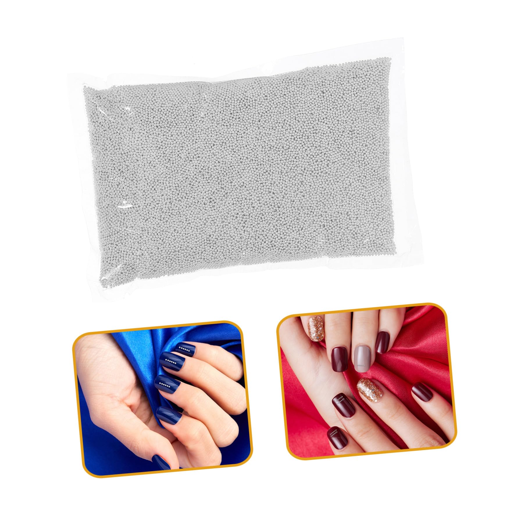 Homoyoyo Perline Metalliche per Nail Art di Borchie Rondi Decorative Mini Perline per Decorazioni Unghie Accessori per Unghie Fai da Te Gemme