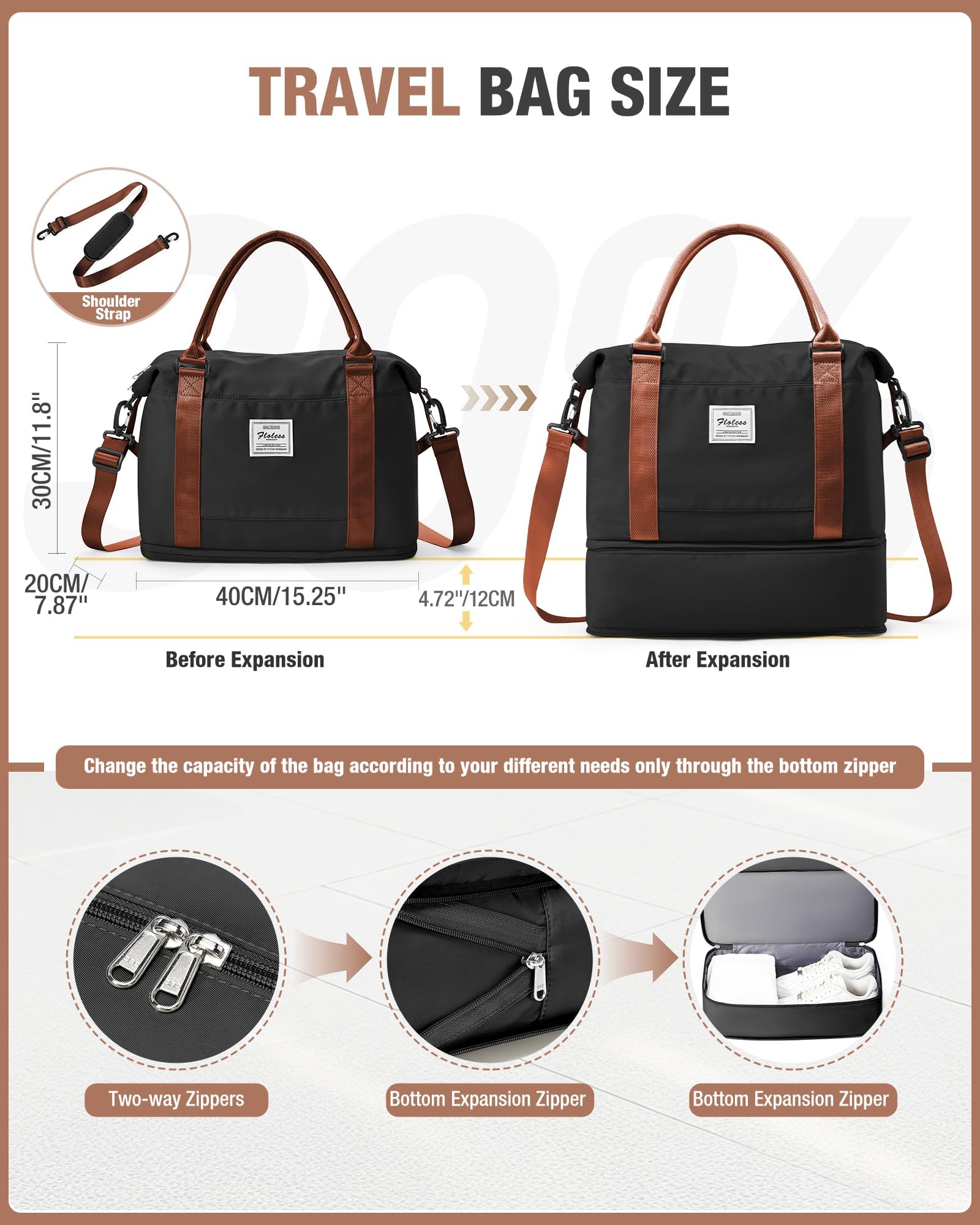 SZLX Borsone da Viaggio,Bagaglio a Mano 40x20x25 Ryanair Borsa da Viaggio con Scomparto per le Scarpe,Borsa da Cabina Ryanair 40x30x20 Borsa Sportiva Borsone da Palestra da Weekend