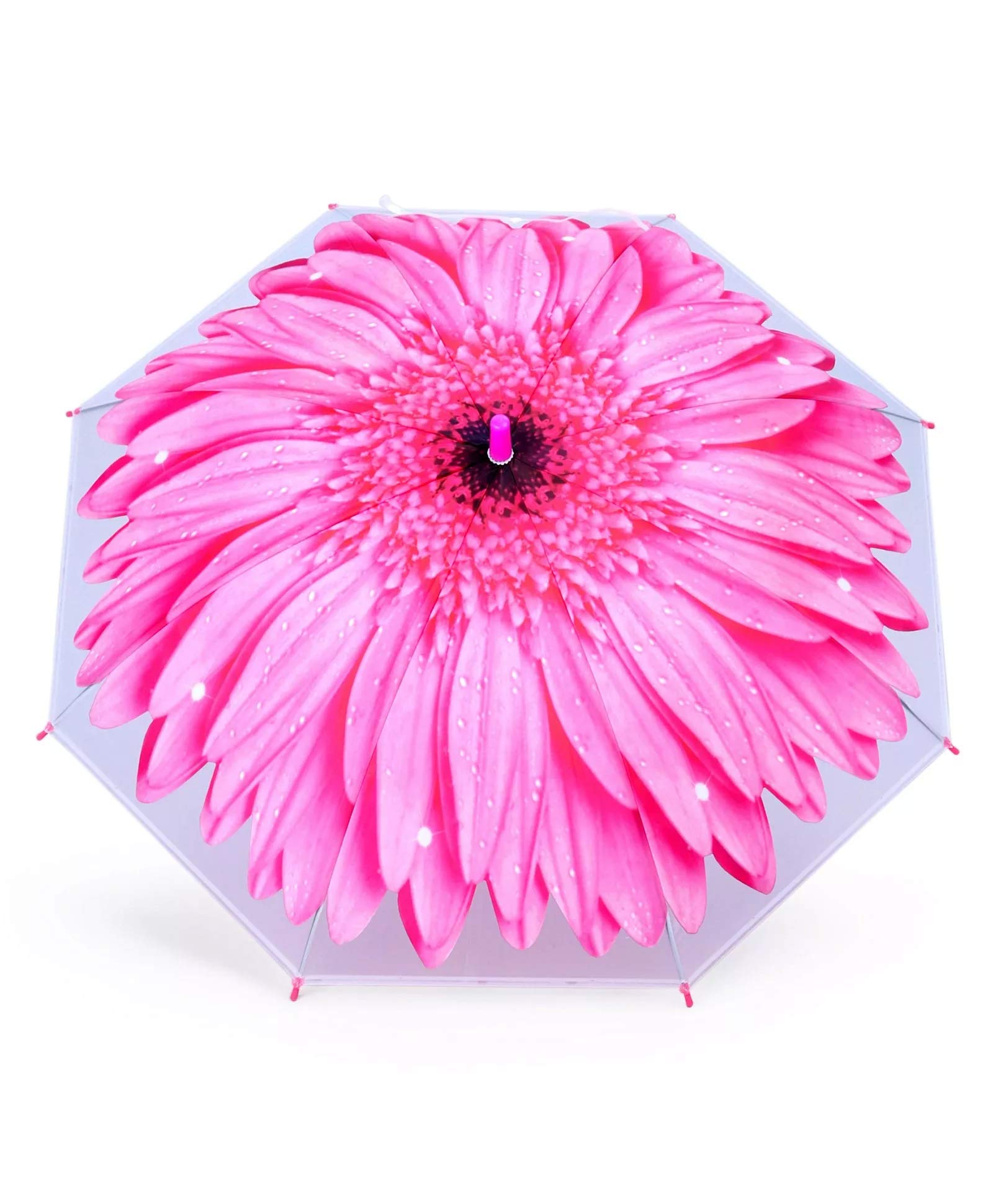 chaatewala ™ Pink Big Sunflower Umbrella, Transparent Umbrella Romantic Flower Transparent Clear Flowers Bubble Dome Umbrella Unisex, Floral Umbrella Umbrella, Umbrella for Kids, Umbrella for Women, Men-picture-6