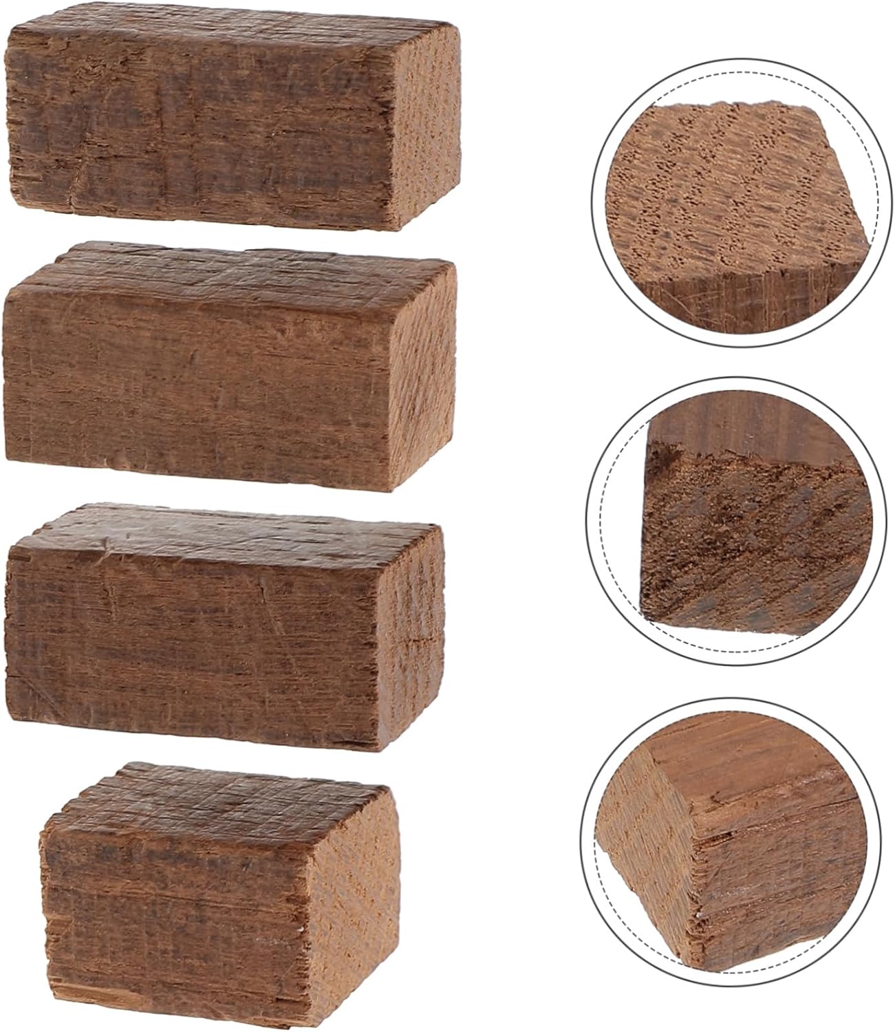 Healifty Red Wine Brewing Wood Chips Rustic Oak Cubes for Home Wine Making Enhance Flavor Aroma Random Shapes for Brandy Cocktail Smoker Applications