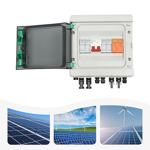 Miniatura 4 de Caja combinadora fotovoltaica, caja combinada solar de 2 cuerdas con fusible de corriente de 32 A, dispositivo de protección contra sobretensiones