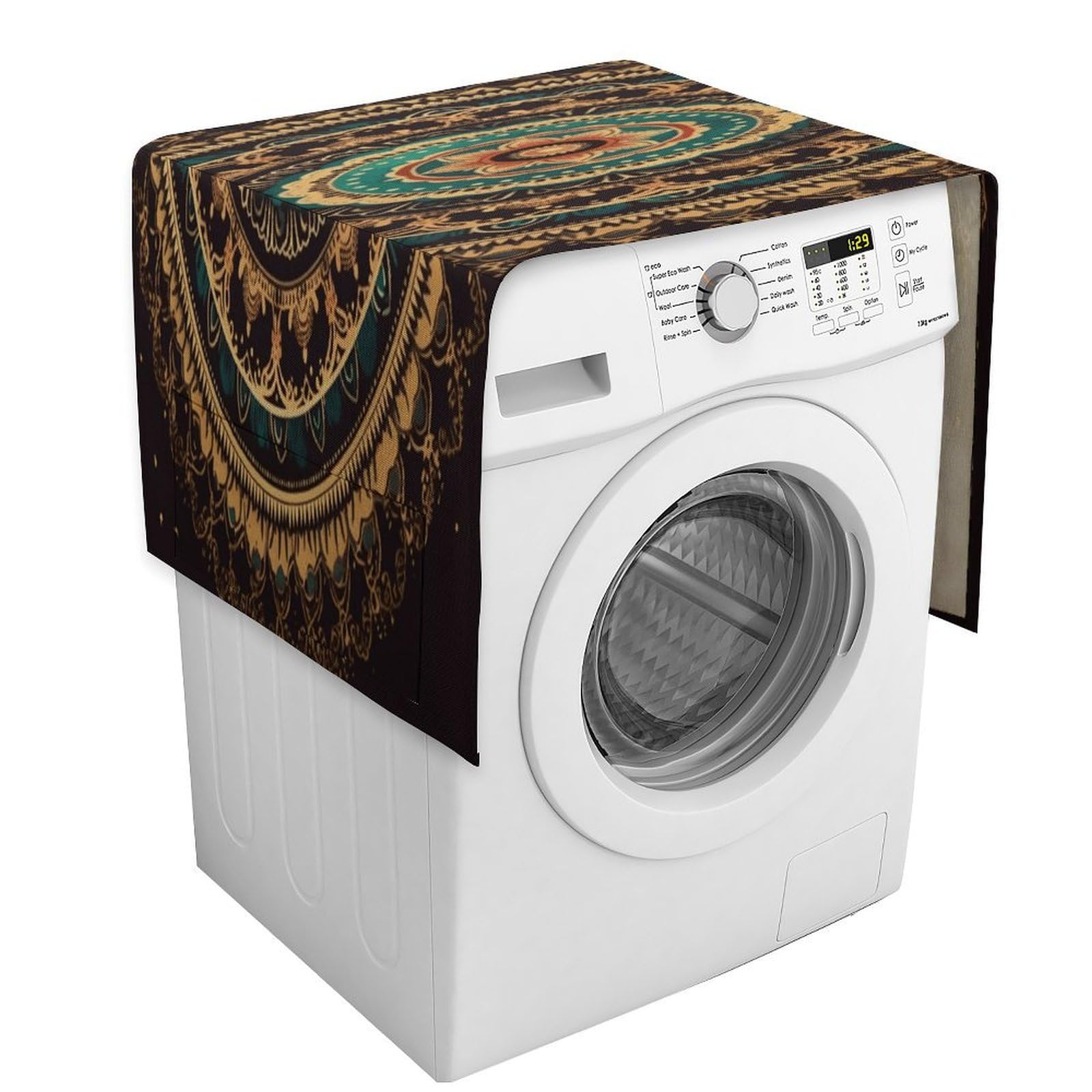 Vstadank Style Mandala Dust Cover Dustproof Washer And Dryer Covers For The Top Fridge Dust Cover Multi-Purpose Decorative Kitchen Appliance Covers For Home Machine Protector