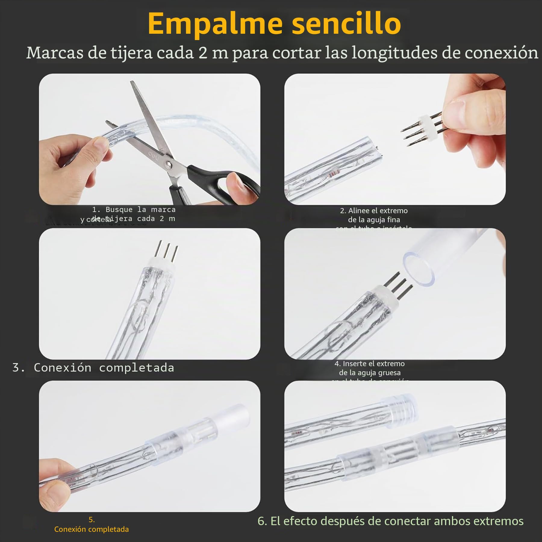 Tubo de LED Manguera,36 LEDs/M Tiras LED Manguera LED de Tira de Manguera Exterior e Interior,Impermeables IP65 Luces LED,Decoración para Navidad,Fiesta,Boda,Patio,Jardín,Festival (12 m)