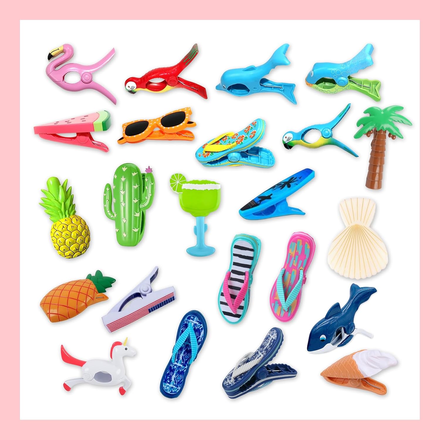 1Pcs Beach Towel Clips Plastic Towel Holder for Beach Pool Chairs Cruise Patio Keep Towels Clothes Vacation Beach Must Have,Multi Styles- #17