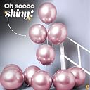 ITAF 50 Pcs Lavender Metallic Chrome Balloons with Shiny Surface For Birthdays/Anniversary/Engagement/Baby Shower/bachelorette Party Decorations gallery image