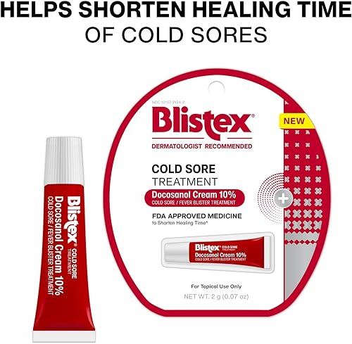 Miniatura 3 de Blistex Tratamiento para el herpes labial Docosanol Cream 10% comienza a funcionar inmediatamente Medicina para reducir el tiempo de curación del