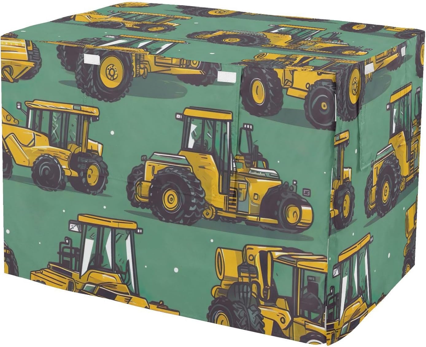 Construction Machinery Dog Crate Cover S-XL Breathable Pet Cage Cover with Mesh Windows, Reduces Barking, X-Large