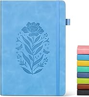 Vista 1 de Lined Journal Notebook for Men Women, A5 Leather Journals for Writing, Blue 200 Pages College Ruled Journal Notebook, Travel Daily Journal Notebook