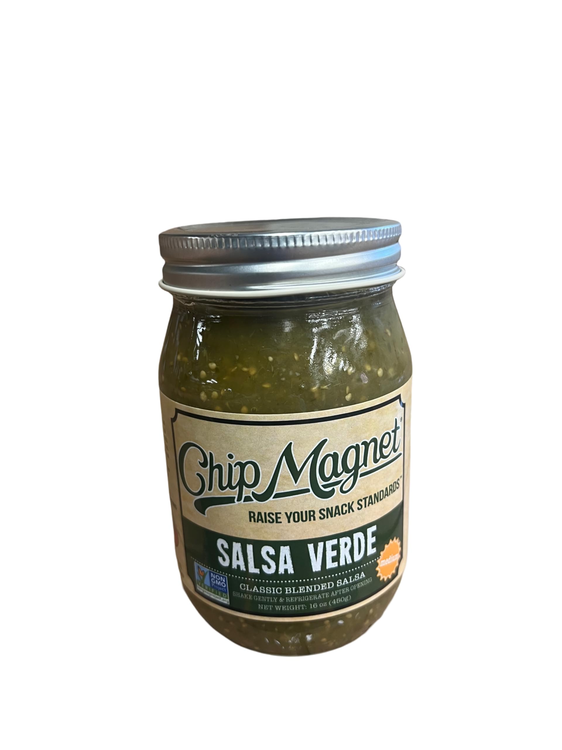 Chip Magnet Salsa - Salsa Verde - Classic Blended Salsa - Medium - Case Of 6-16 Oz Jars
