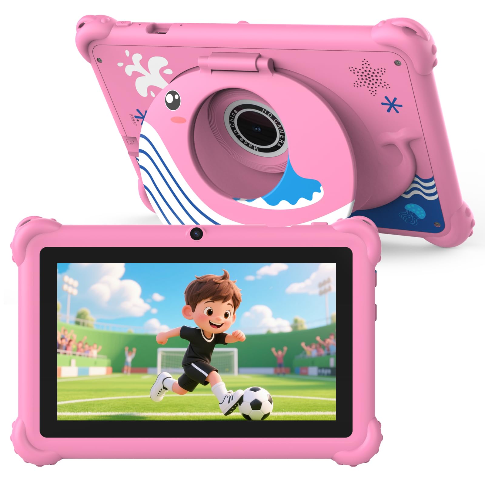 Children's Tablet, 17.8 cm (7 Inch), Age 3-7 Years, Android Leanring Tablet, Netflix YoutTube aiwawa apk, 4GB (2 + 2) GB RAM, 32GB ROM, Shockproof Case, Bluetooth, WiFi, UKW, GPS-image-13