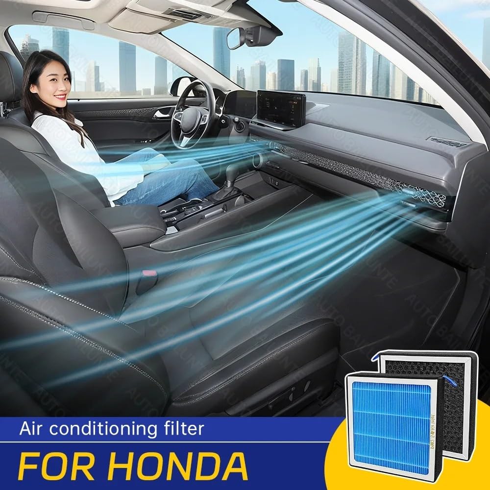 Filtro de cabina Reemplazo De Filtro De Aire Para Automóvil Compatible Con Honda Accord Civic CR-V CR-Z Compatible Con HR-V Compatible Con Insight 2010-2024 Filtro de aire(Civic 2016-2024)