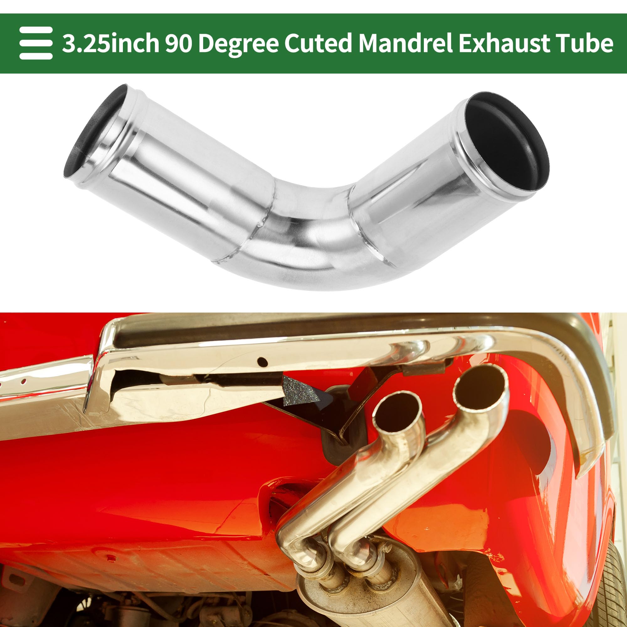 3" Mandrel Bent Exhaust Pipe - 90 Degree Mild Steel Bend, 76mm Diameter, For Custom Exhausts 12 thumbnail image