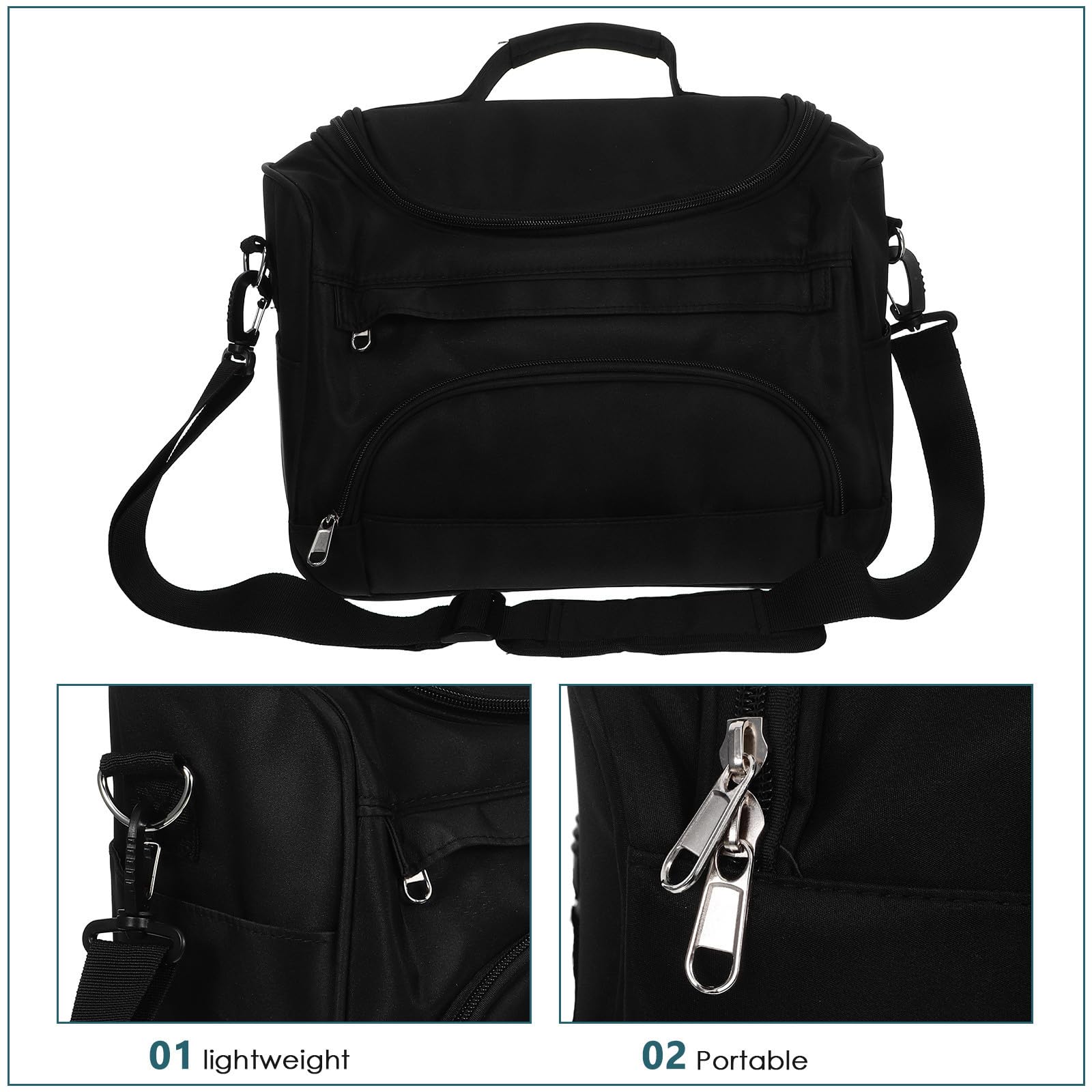 Bolsa de Transporte y Correa Hombro para Herramientas de Peluquería Portátil de Tela Oxford con Gran Capacidad Adecuado para Viajes y Actividades al Aire Libre