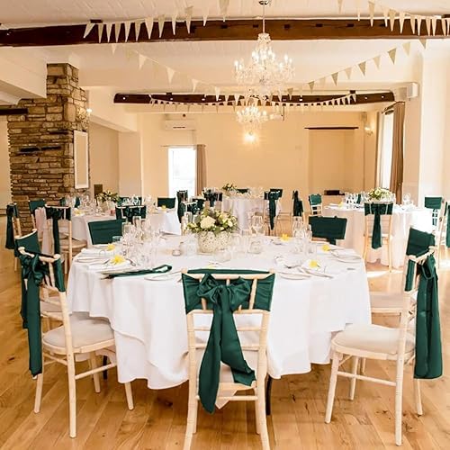 Vista 107 de 72 fundas universales para sillas de satén rojo, con lazos para silla, reutilizables, suministros para Navidad, bodas, recepciones, eventos