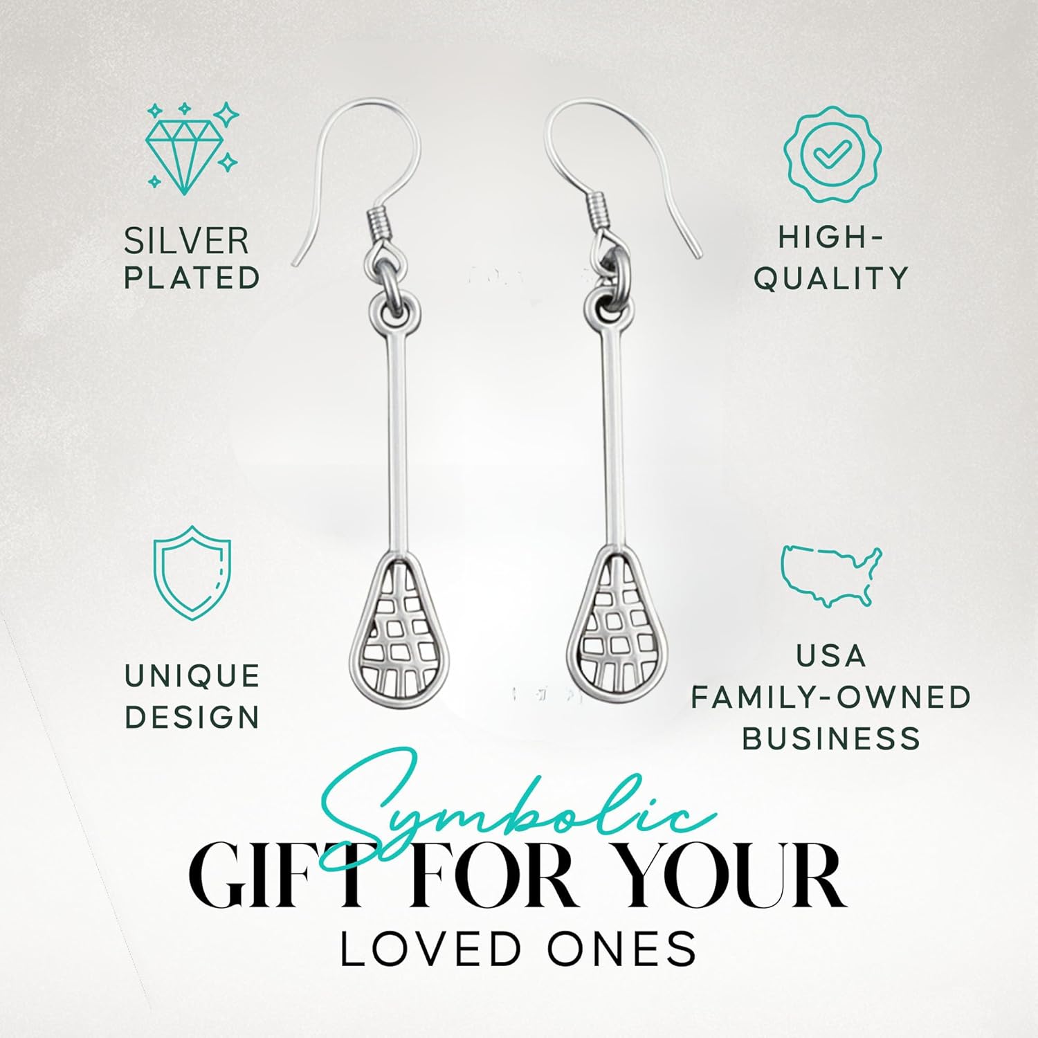 Sportybella - Girls Lacrosse Earrings- LAX Jewelry - Gift For Lacrosse Players, Coaches and Moms - Image 2