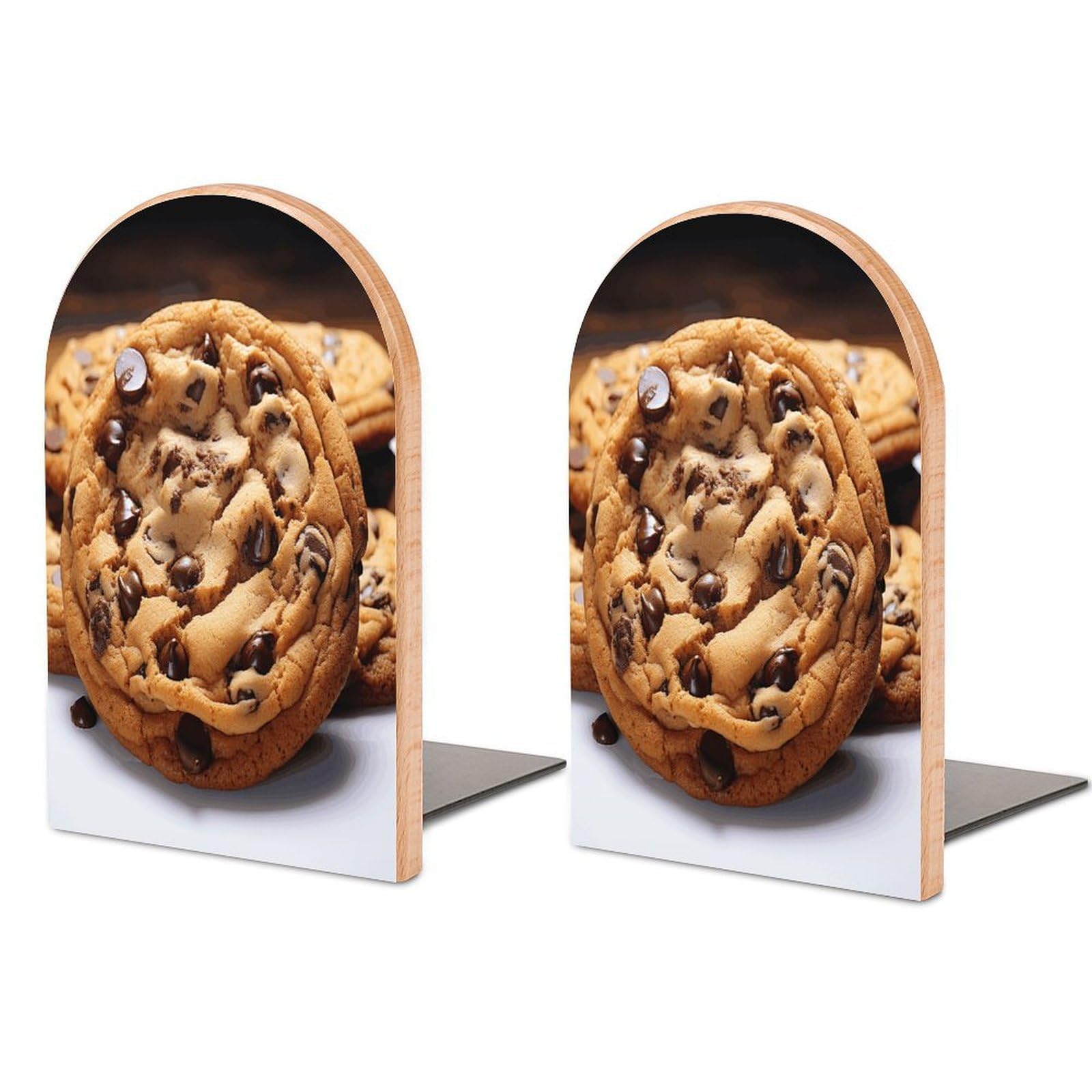 Sujetalibros de madera resistente y accesorios decorativos modernos para estantes de oficina